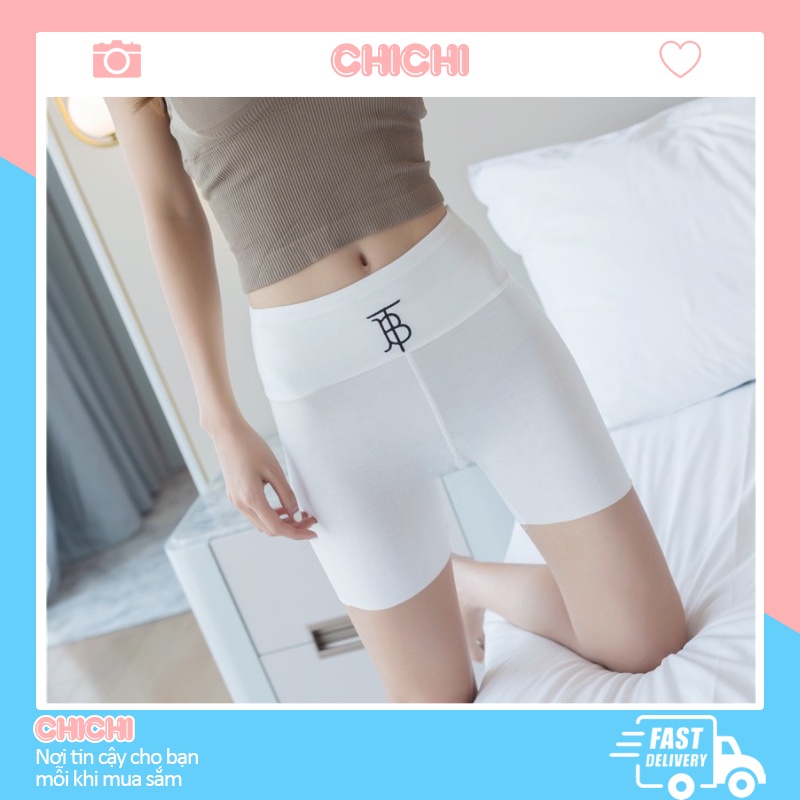 Quần legging lửng nữ cạp cao nâng mông quần lót cotton mặc trong váy gen bụng ChiChi QL02