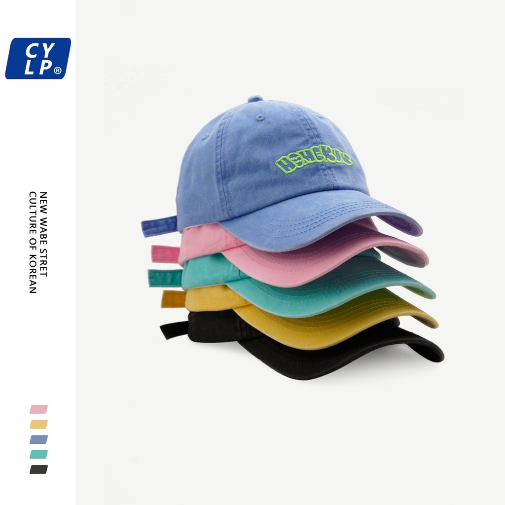 Mũ Lưỡi Trai Cotton Mềm Thêu Chữ Phong Cách Hàn Quốc Chất Lượng Cao