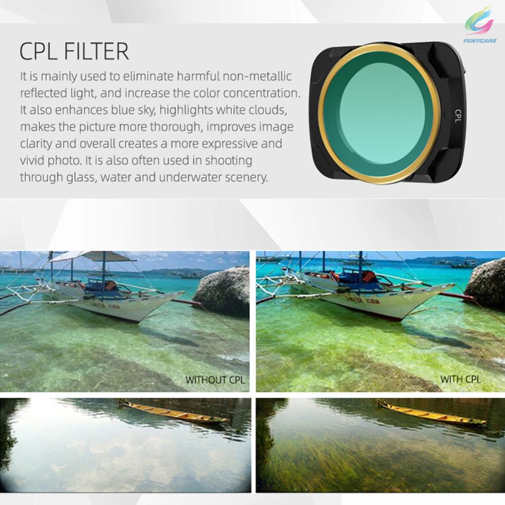 for DJI Mavic Air 2 Drone 3pcs Lens Filter Set CPL ND8 ND16 Filter Combo Multi-coated Filters Camera Lens Glass[fun]