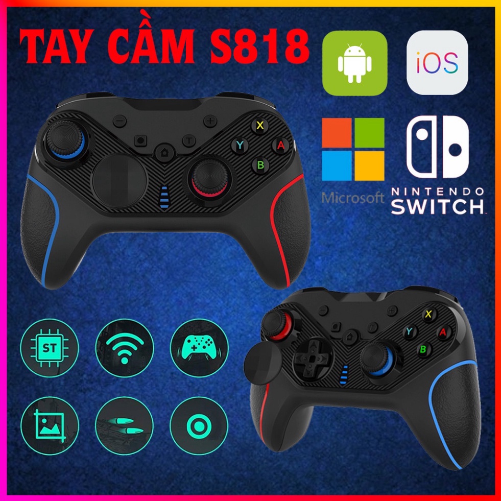 🎁GIAO HÀNG NHANH🎁Tay cầm chơi game không dây 2.4G hỗ trợ game IOS, Android, PC, Nintendo Switch