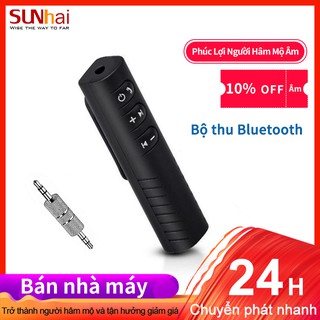 Bộ thu tín hiệu âm thanh không dây SUNhai kết nối Bluetooth 3.5mm BT450 AUX cho ô tô
