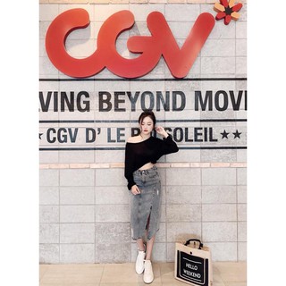ÁO THUN LỆCH VAI 2 KIỂU CỔ_BY2359