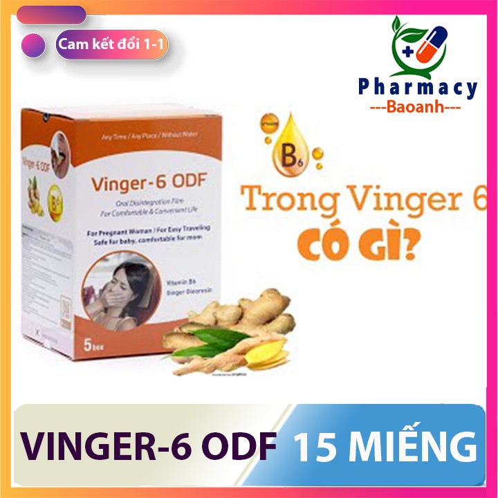 Vinger 6 ODF - Miếng ngậm giảm nôn nghén nhập khẩu Hàn Quốc