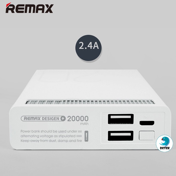 [Mã 159ELSALE hoàn 7% đơn 300K] Pin Dự Phòng 20000mah Remax RPL-58 (Đen)