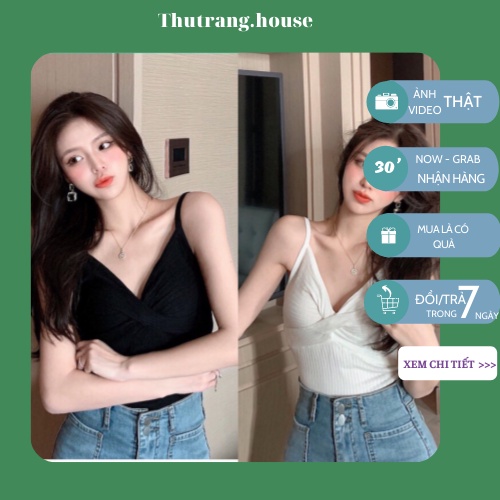 Áo hai dây nữ croptop Madela 100% Cotton Tăm Co dãn dáng basic ôm siêu xịn xò, áo 2 dây nữ kiểu croptop đẹp M28 | BigBuy360 - bigbuy360.vn