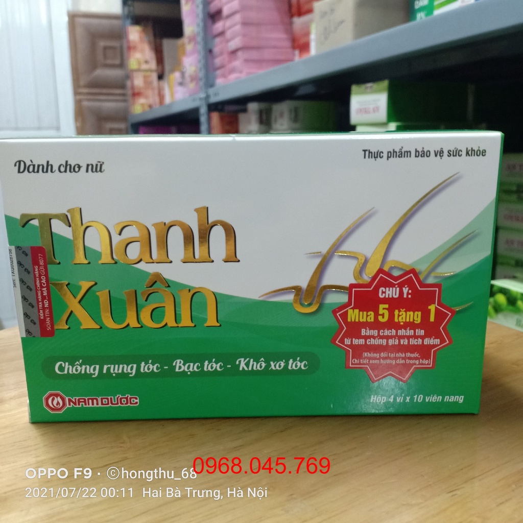 Viên uống Thanh Xuân dành cho nữ - Chống rụng tóc, bạc tóc, khô xơ tóc