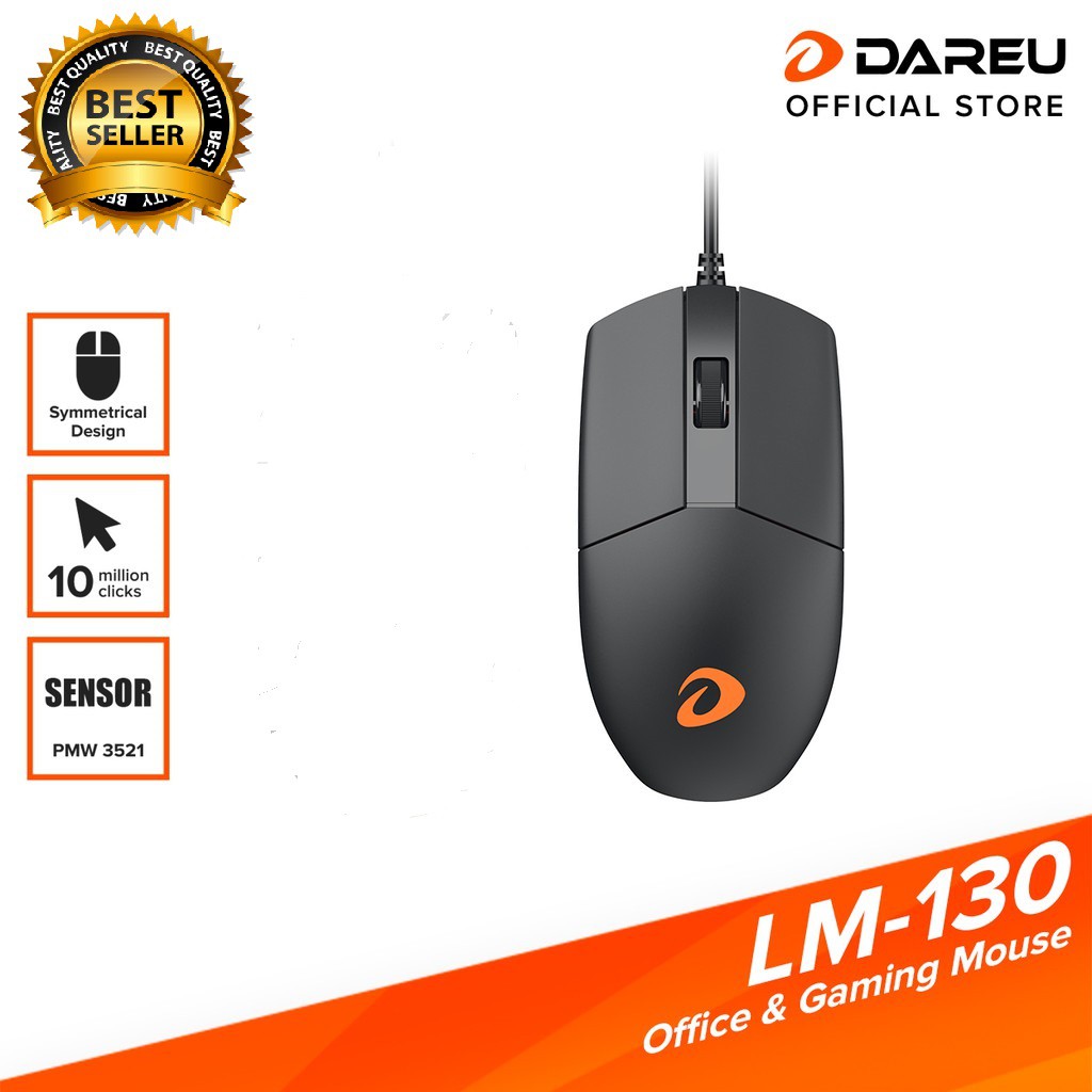 Chuột gaming DAREU LM130 Black (MULTI-LED, USB)