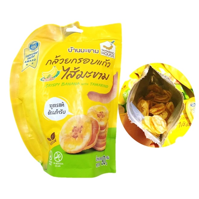 Chuối Sấy/ Khoai Môn Sấy Kẹp Me, Chanh Dây, Cay túi 80-90g