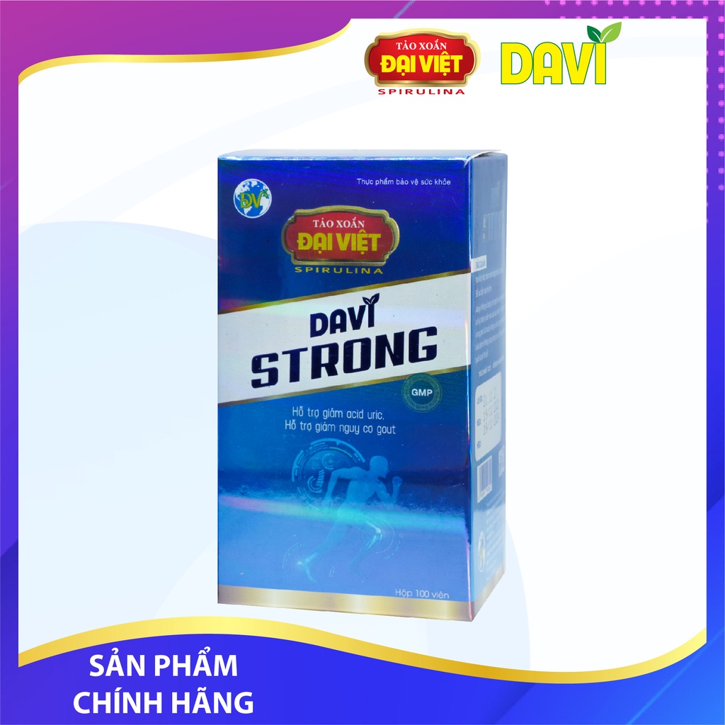 Viên uống Spirulina Hỗ trợ giảm Acid uric Thực phẩm bảo vệ sức khỏe