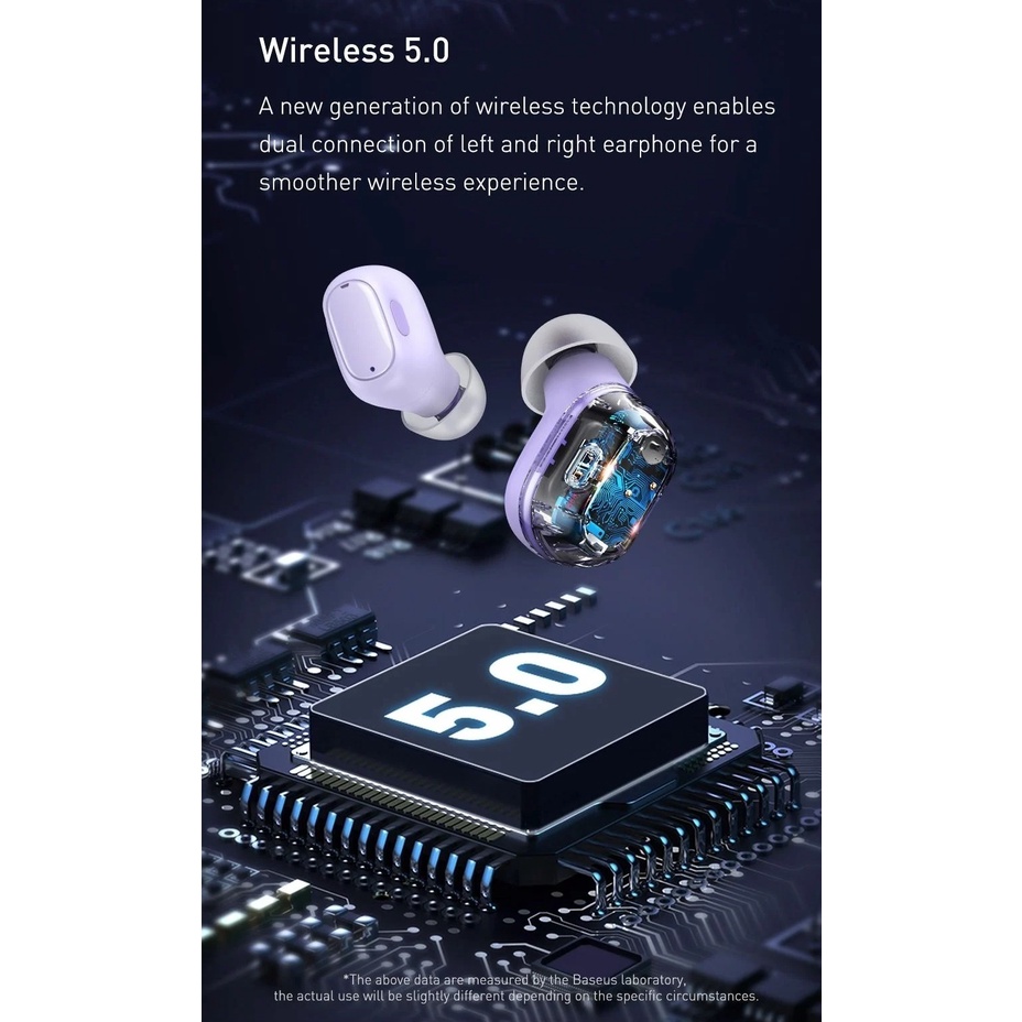 Tai nghe Bluetooth Baseus Encok WM01 V5.3, Âm thanh nổi, Chống ồn - Phụ Kiện 1986