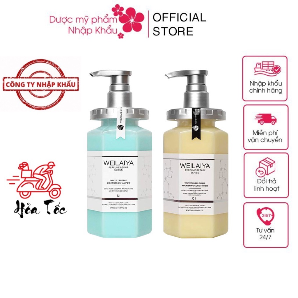 HÀNG NHẬP KHẨU - Cặp dầu gội xả thảo dược Weilaiya phục hồi đa tầng nấm Truffle chống lão hóa da đầu và mượt tóc hư tổn