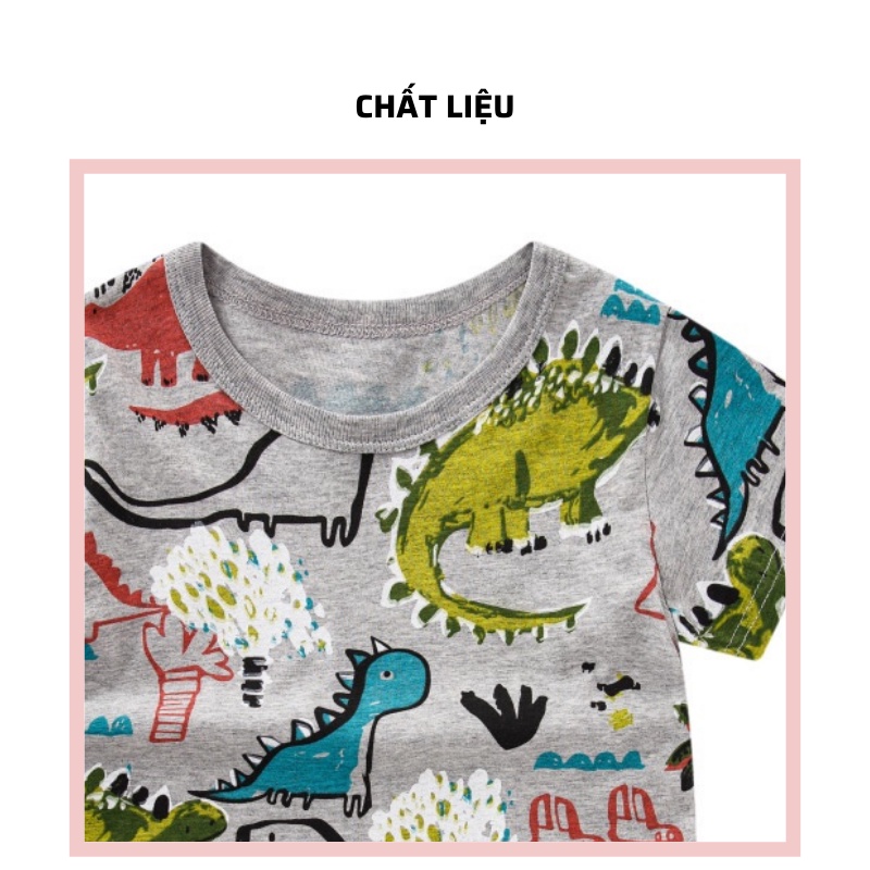 Áo thun bé trai bé gái cộc tay Chất liệu cotton in hình cao cấp hàng quảng châu đẹp Badayo E1.001.KL110