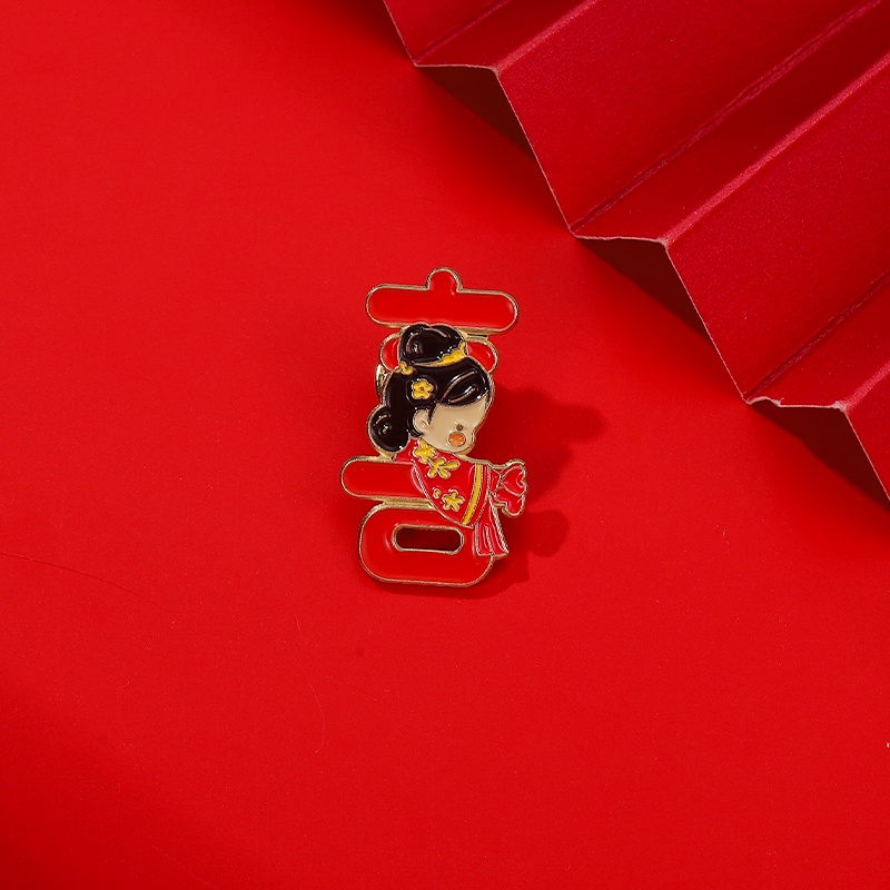 Ghim Cài Áo Hình Cô Dâu Chú Rể Hoạt Hình Sáng Tạo Làm Quà Tặng Cho Bạn Bè