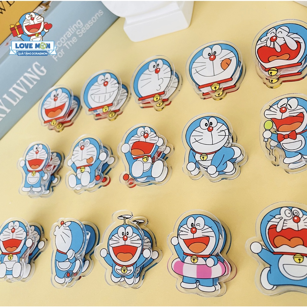 KẸP GIẤY MICA CẮT LASER DORAEMON TRANG TRÍ SÁCH VỞ CỰC XINH