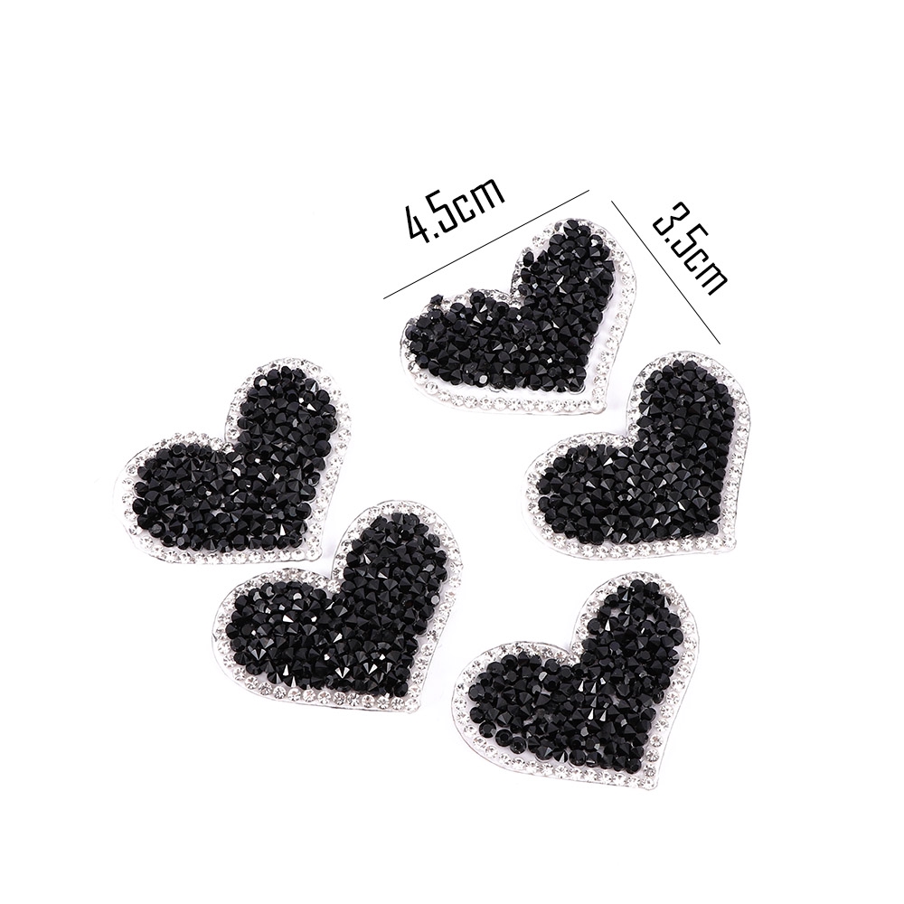 Bộ miếng vá dán ủi lên quần áo hình trái tim xinh xắn