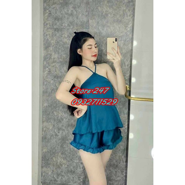 (DƯỚI 55KG) BỘ YẾM SATIN KHÔNG MÚT DỄ THƯƠNG MẶC NGỦ SIÊU XINH LUNG LINH, SATIN XỊN MỀM MƯỢT RẤT MÁT