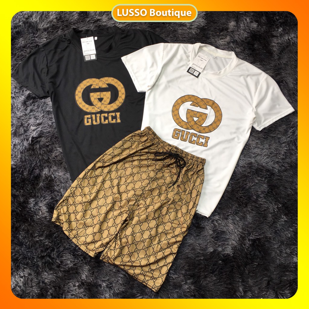 [FREE SHIP] Đồ bộ Nam, bộ quần áo nam mùa hè GC Nâu in 3D in 2 mặt, hàng có BIGSIZE - LUSSO Boutique | BigBuy360 - bigbuy360.vn