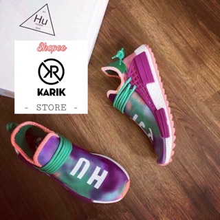 ( ảnh thật + video cực chi tiết ) GIÀY SNEAKER HUMAN RACE V2 TÍM DÂY XANH
