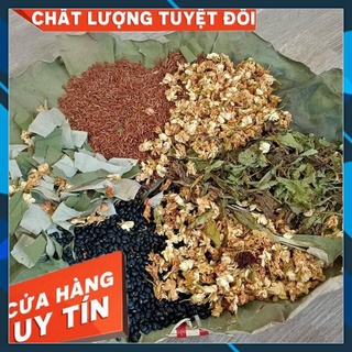 Trà gạo lứt đậu đen hoa nhài lá sen rang tay (HANDMADE)