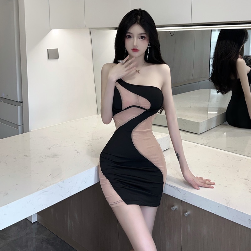 One Đầm Ngắn Hai Dây Ôm Dáng Phong Cách Âu Mỹ Quyến Rũ Dành Cho Nữ