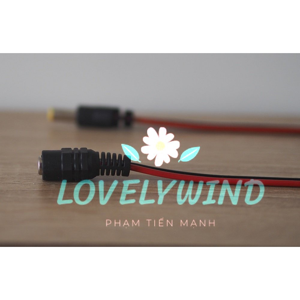 Jack nguồn 5.5x2.1 Jack DC có dây Đực/Cái tùy chọn