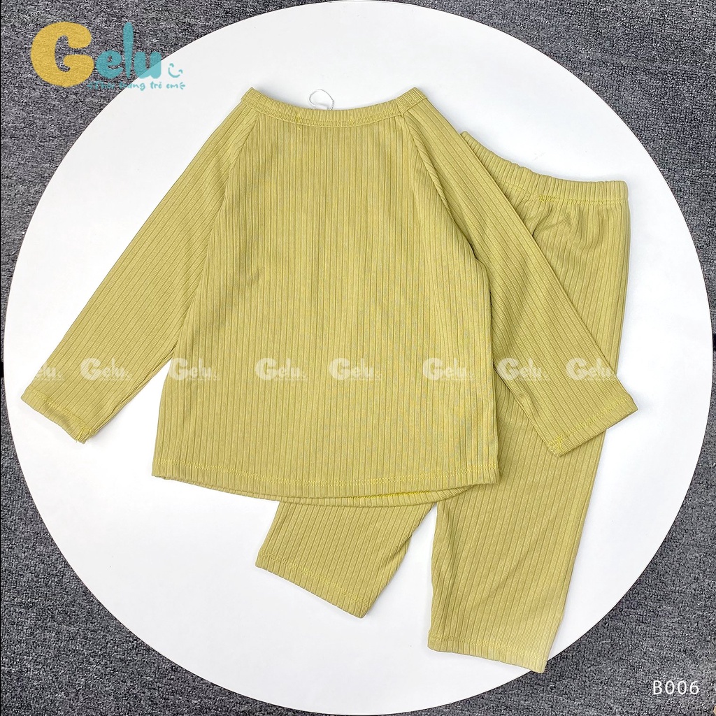 Bộ thu đông cho bé Gelu kids dài tay chất liệu len tăm cao cấp mềm mịn-GLB006