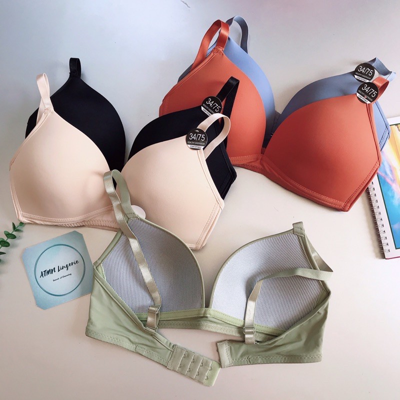 [ẢNH THẬT] Áo ngực siêu nhẹ thông hơi không gọng xuất Nhật đệm mỏng chống ung thư A119