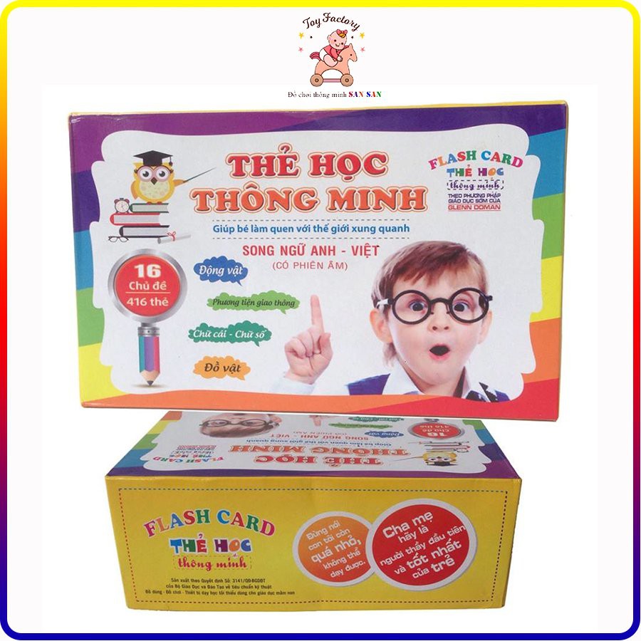 Bộ thẻ học thông minh 16 chủ đề - Flashcard - 416 thẻ