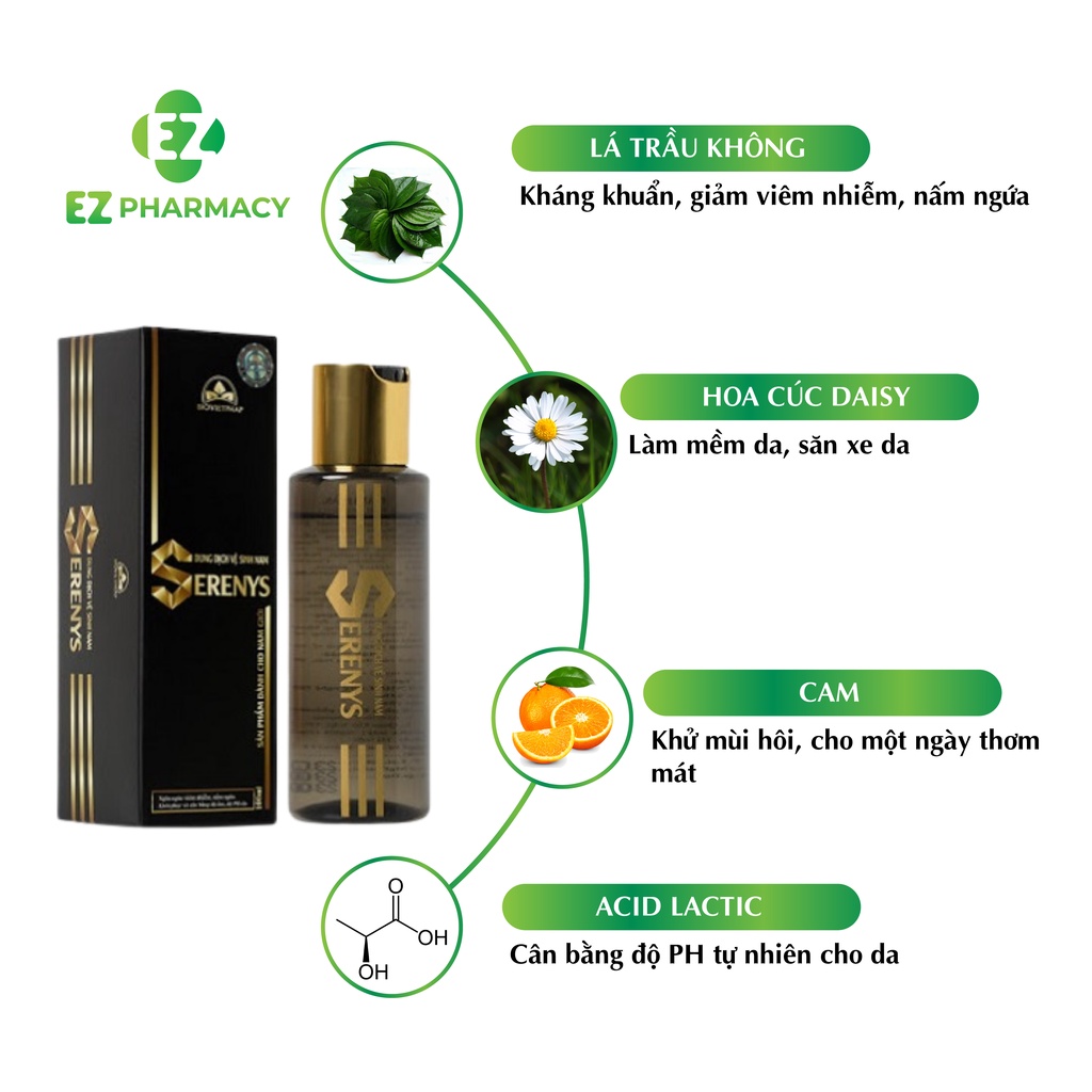Dung dịch vệ sinh nam Serenys - Chính Hãng