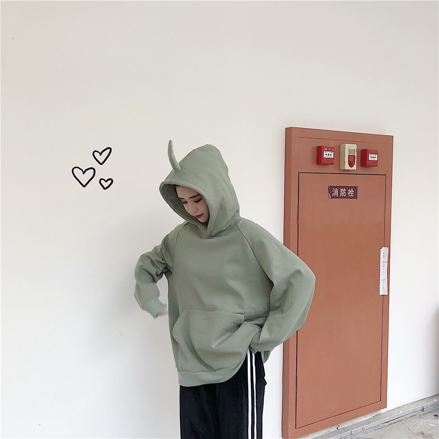 Áo hoodie Hàn Quốc màu trơn | BigBuy360 - bigbuy360.vn