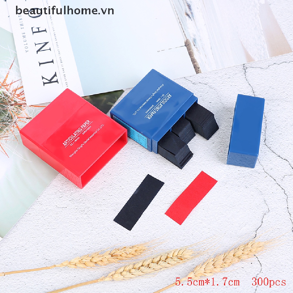 Bộ 300 Miếng Giấy Hai Mặt Màu Xanh Dương Dùng Trong Nha Khoa 200 Micron