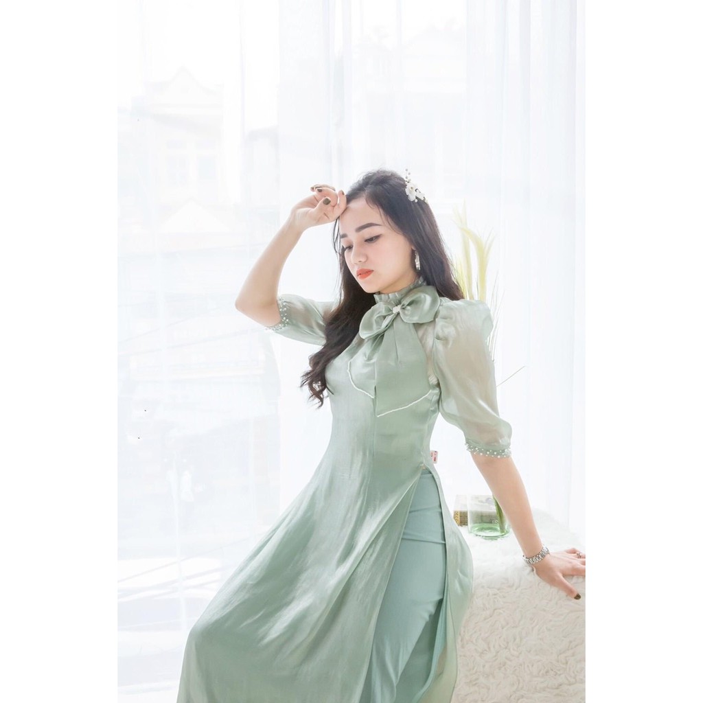 ao dai voan tơ 4 tà cao cấp