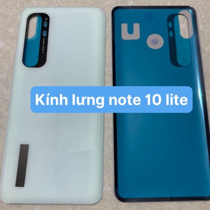 Kính lưng xiaomi Mi note 10 lite Đủ màu