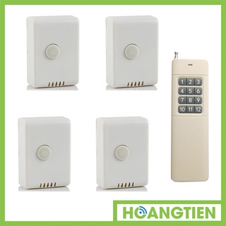 Bộ 4 công tắc điều khiển từ xa sóng rf tpe rc1a + remote r4b12