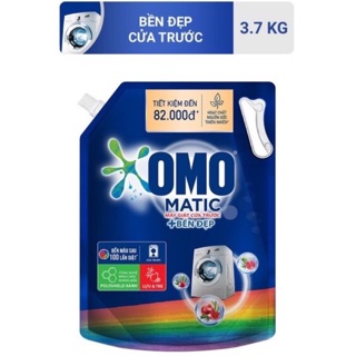 Nước giặt Omo matic Xanh chuyên dùng cho cửa trước Túi 3,7kg