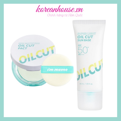 [Chính hãng] KEM LÓT CHỐNG NẮNG KIỀM DẦU I'M MEME SUPER LIGHT OIL CUT SUN BASE SPF50+ PA+++ 40ml