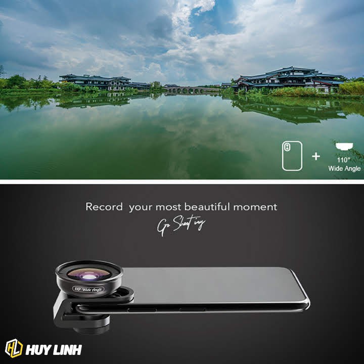 Bộ ống kính góc rộng dành cho điện thoại Apexel 110 độ chuẩn 4k HD Mẫu mới 2021 - Lens wide for iphone x sx samsung