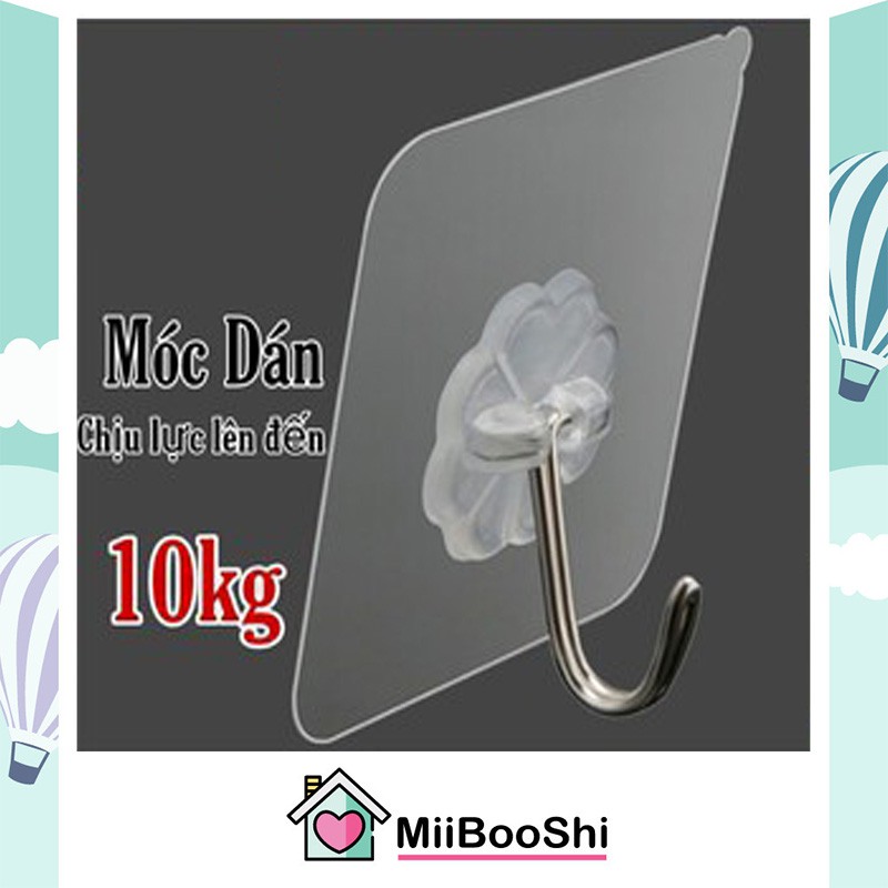 Móc dán tường siêu chắc, móc dán dính tường siêu bền siêu dính treo đồ đa năng tiện lợi MiibooShi 4905516729