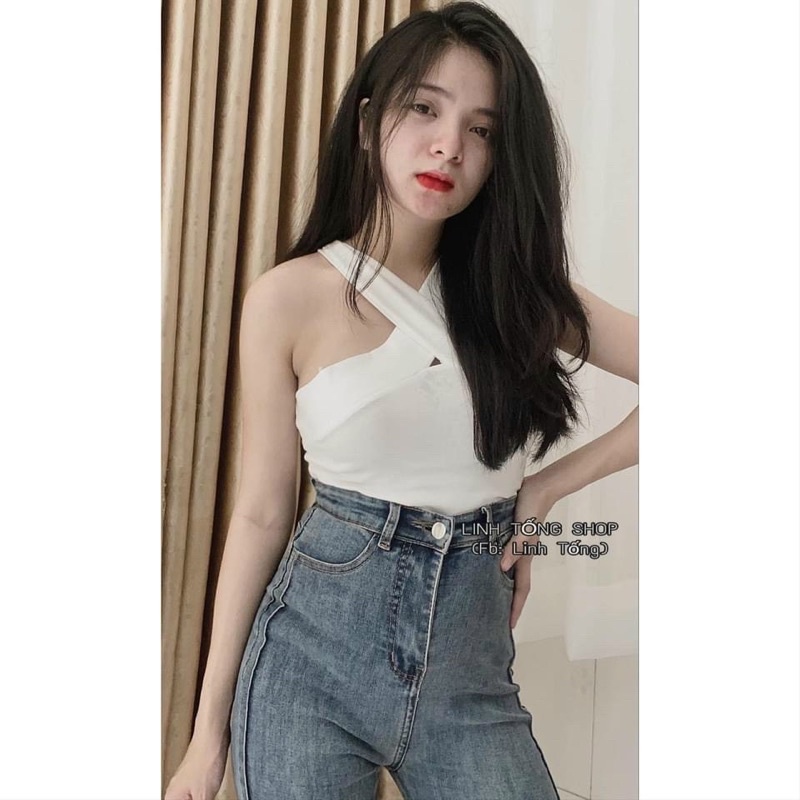 Quần jean cạp cao nữ dáng ôm thiết kế chiết ly dọc 2 bên tạo cảm giác chân dài và thẳng hơn của Hottgirl Secret QJ0002 | BigBuy360 - bigbuy360.vn