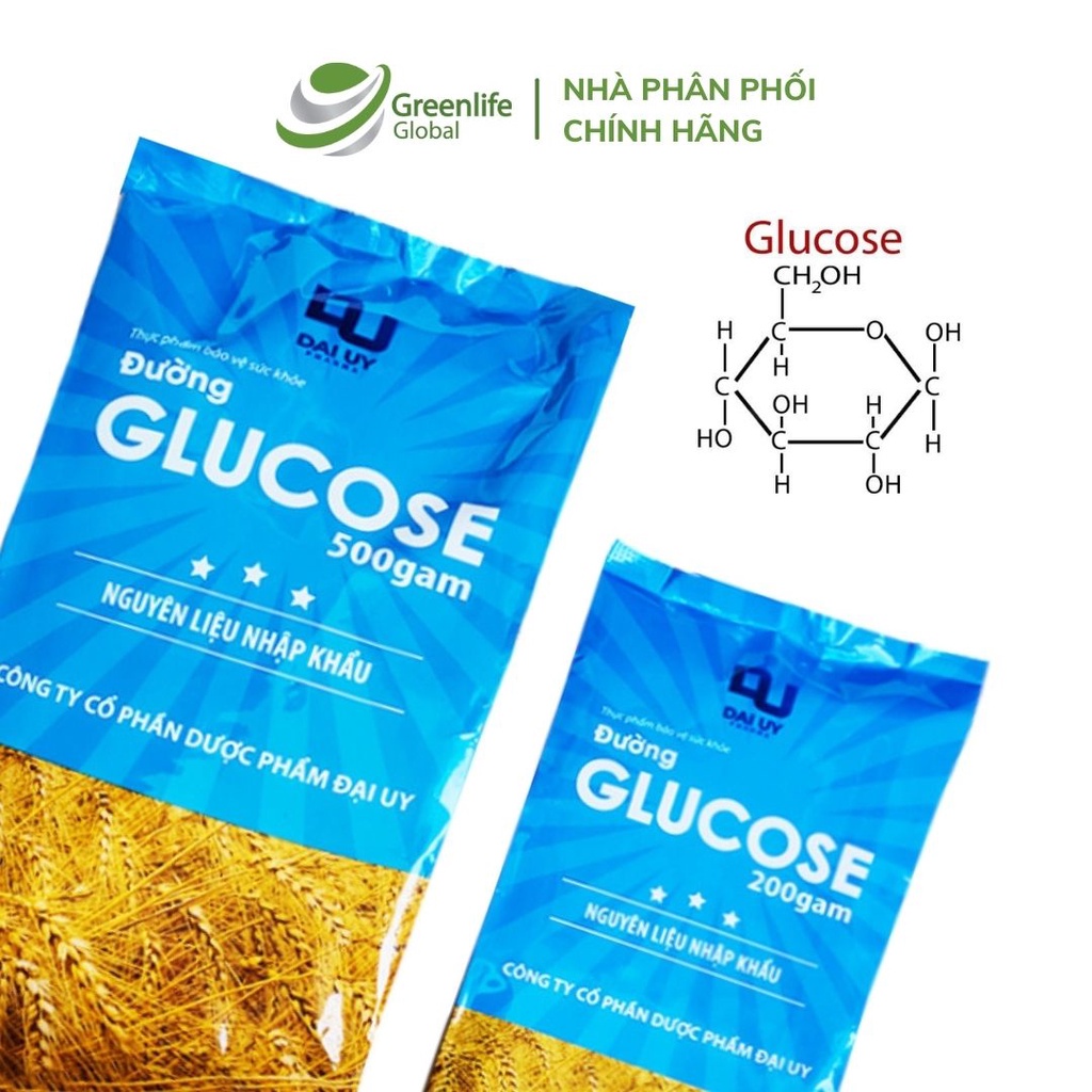 Đường Glucose Đại Uy 500G - bù nước, khoáng chất ngay lập tức, hấp thụ trực tiếp vào cơ thể, có thể thay thế đường kính