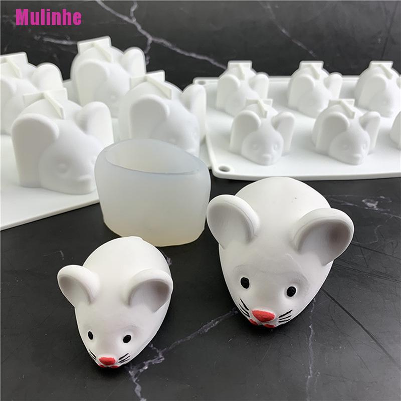 Khuôn silicone làm bánh hình chuột 3D độc đáo tiện dụng