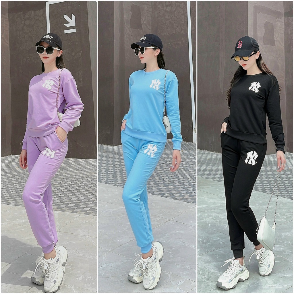 Bộ nỉ nữ Thu Đông cao cấp, bộ thể thao năng động cá tính, chất nỉ da cá mềm mại, không bai xù* Freeship*