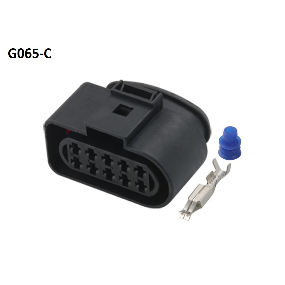 G065-Giắc cắm đèn pha 10 lỗ màu đen