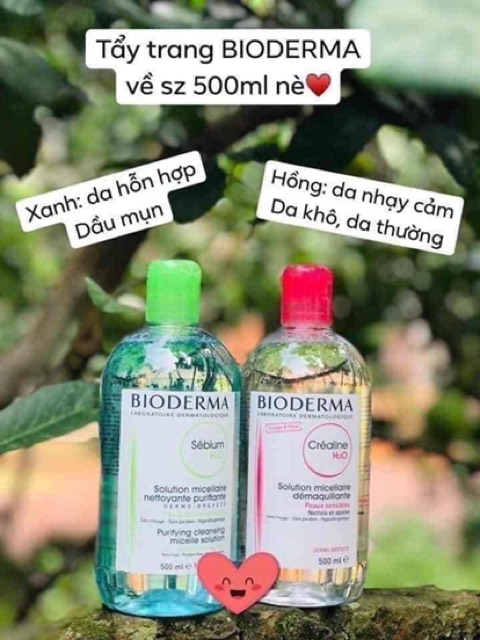 [Hàng sẵn] Tẩy Trang Bioderma 500ml