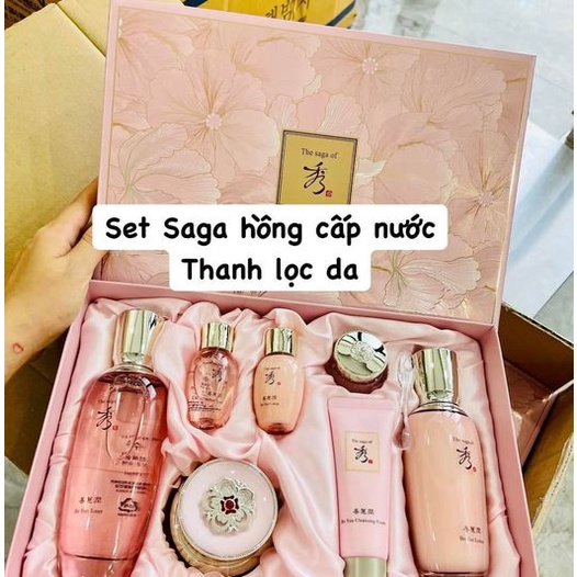 Set dưỡng Saga Hồng cấp nước se khít lổ chân lông Hachung Ohui