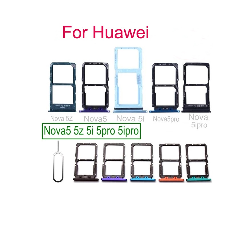 Khay Đựng Thẻ SIM Điện Thoại Cho Huawei Nova 5T 5Z 5 Pro 5i Pro Honor 20