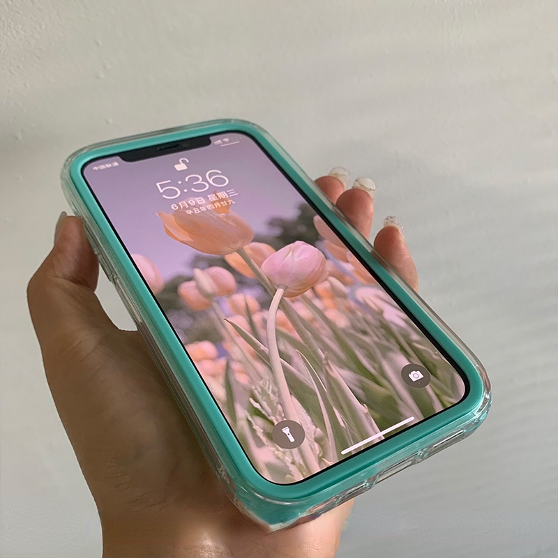 for Ốp Điện Thoại Trong Suốt Viền Trắng Cho compatible for Iphone 13 Pro Max 12 Pro Max 11 X / Xs 8p 13