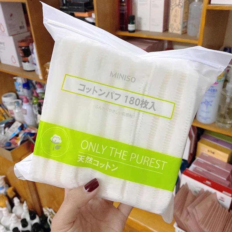 Bông Tẩy Trang Cotton Miniso 180 Miếng.