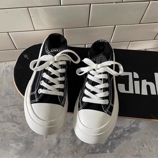 (HÀNG CÓ SẴN) Giày sneaker nâng đế vải canvas nam nữ basic
