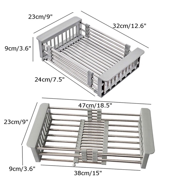 Kệ inox Gác Trên Bồn Rửa Chén